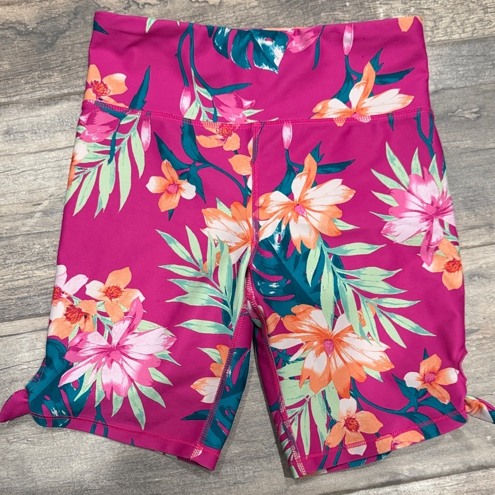 Old Navy Floral Pink Bike Shorts
